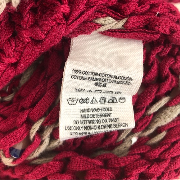 FREE PEOPLE Ruby Red Striped Chunky Knit Sweater - Picture 8 of 9